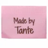 Go Handmade Vævet Label, Dobbeltsidet, Pink, 35 x 19 mm, 10 stk